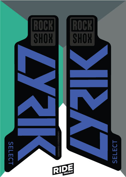 RockShox Lyrik Select 2019 Slate Blue Replica Decals