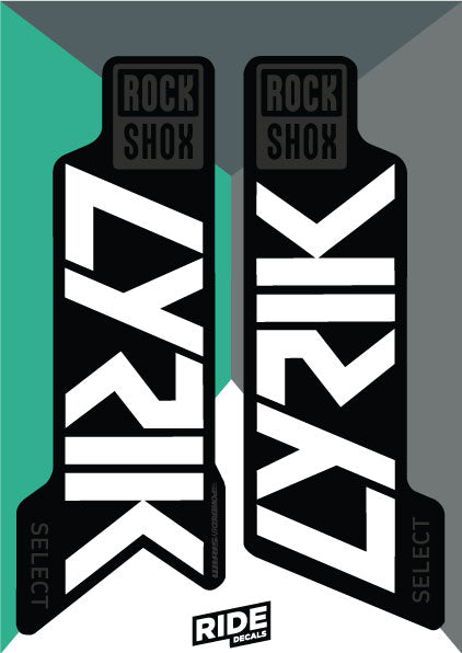 RockShox Lyrik Select Decals - Ride Decals