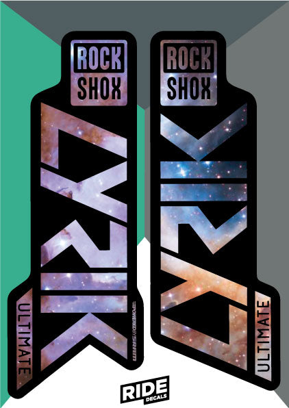 RockShox Lyrik Ultimate Stickers - Nebula - Ride Decals