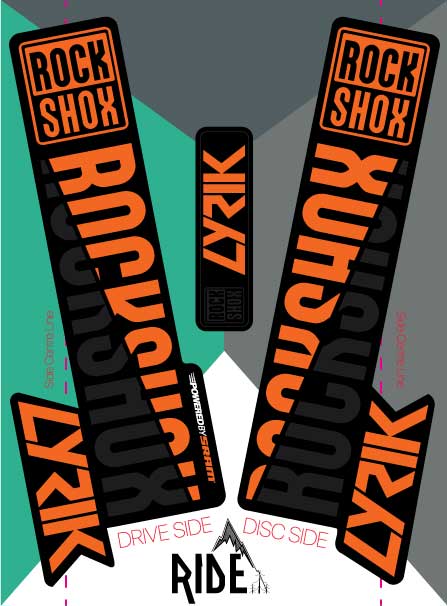 RockShox Lyrik 2018 Replica Decals.