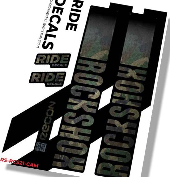 Camo RockShox Recon Silver Boost Decals Fork Stickers