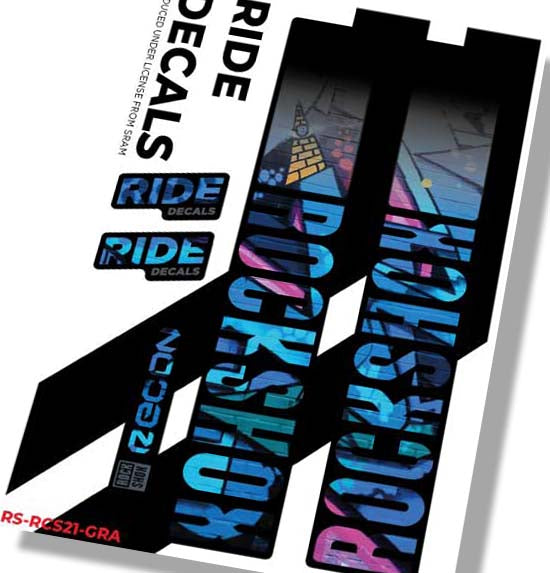 Graffiti RockShox Recon Silver Boost Decals Fork Stickers