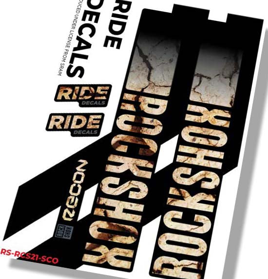 Scorched Earth RockShox Recon Silver Boost Decals Fork Stickers