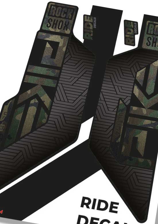 Camo RockShox Pike Flight Attendant Decals Fork Stickers