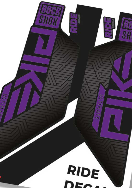Purple RockShox Pike Flight Attendant Decals Fork Stickers