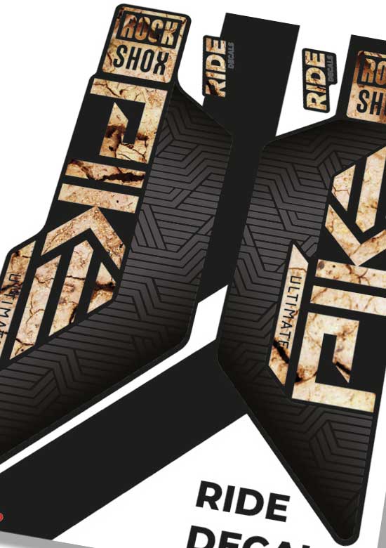 Scorched Earth RockShox Pike Flight Attendant Decals Fork Stickers