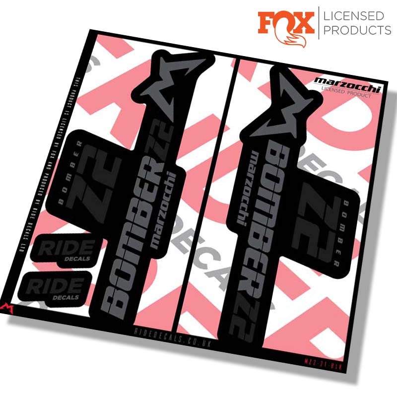 Marzocchi Z2 fork Stickers- black- ride decals
