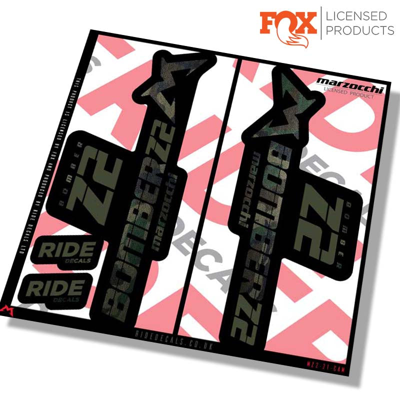 Marzocchi Z2 fork decals- camo- ride decals
