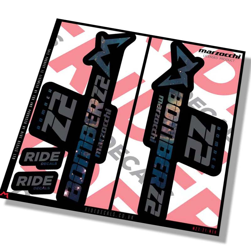 Marzocchi Z2 fork decals- nebula- ride decals