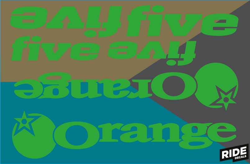 Orange Five Frame Decal Kit // Green