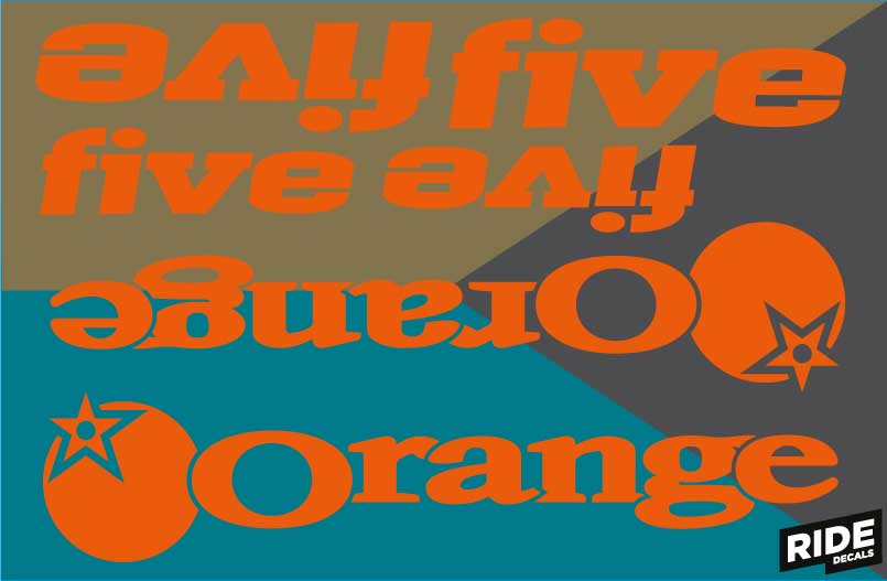 Orange Five Decal Kits, Orange, Ride Decals, Made in the UK