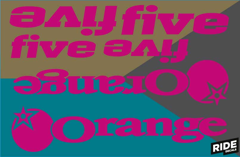 Orange Five Decal Kits, Pink, Ride Decals, Made in the UK