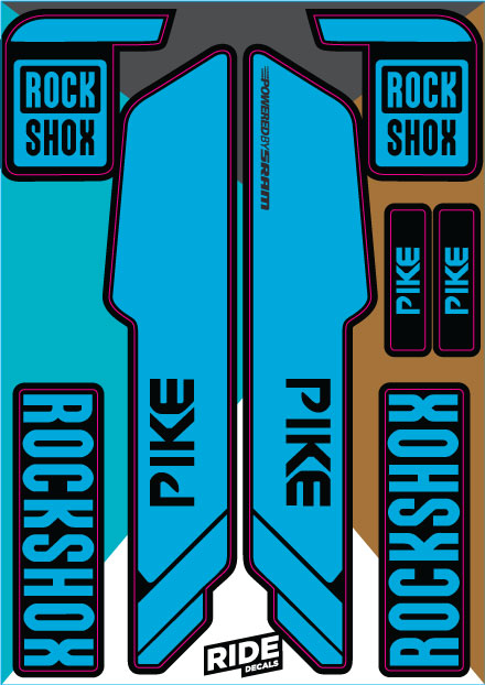 Replacement Stickers for RockShox Pike Forks - Ride Decals