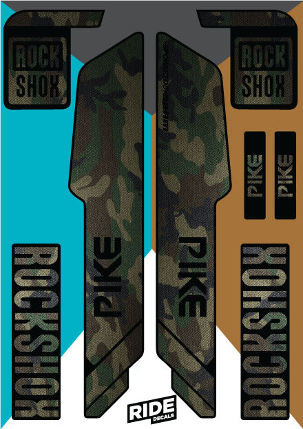 Replacement Stickers for RockShox Pike Forks - Ride Decals