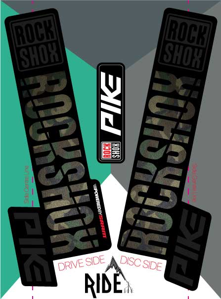 Rockshox Pike 2018 Decals | Camo | Ride Decals