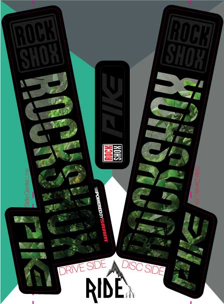 Rockshox Pike 2018 Decals | Jungle | Ride Decals