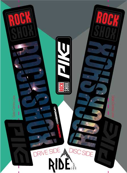 Rockshox Pike 2018 Decals | Nebula | Ride Decals