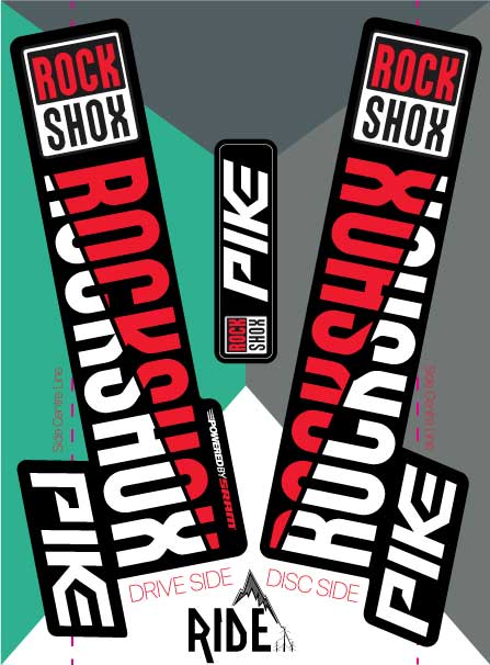 Rockshox Pike 2018 Decals | Red | Ride Decals
