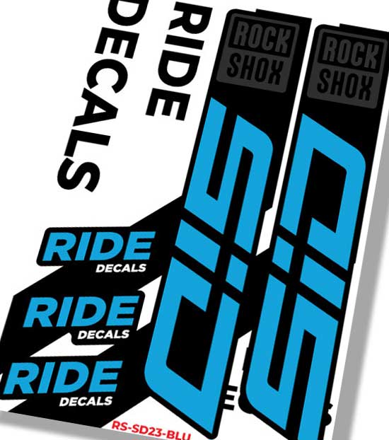 RockShox SID MY23 Fork Decals | Blue | Ride Decals