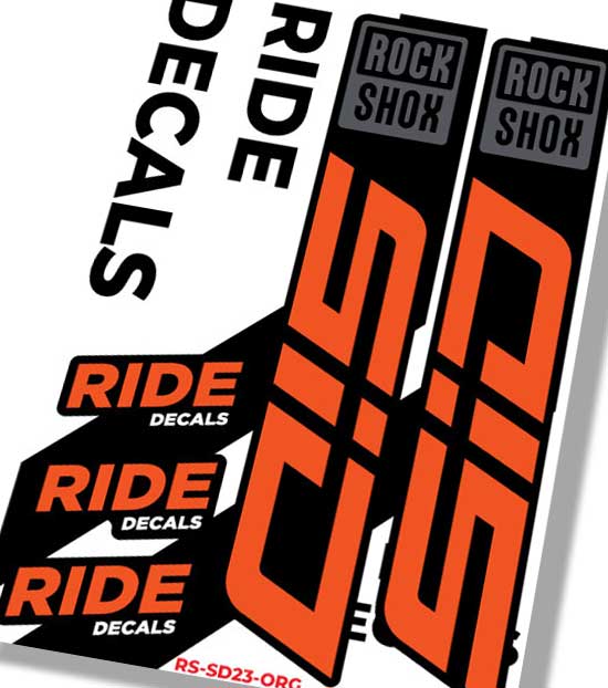 RockShox SID MY23 Fork Decals | Orange | Ride Decals