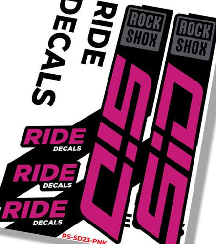 RockShox SID MY23 Fork Decals | Pink | Ride Decals