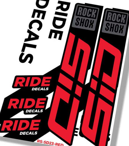 RockShox SID MY23 Fork Decals | Red | Ride Decals