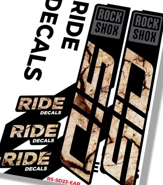 RockShox SID MY23 Fork Decals | Scorched Earth | Ride Decals