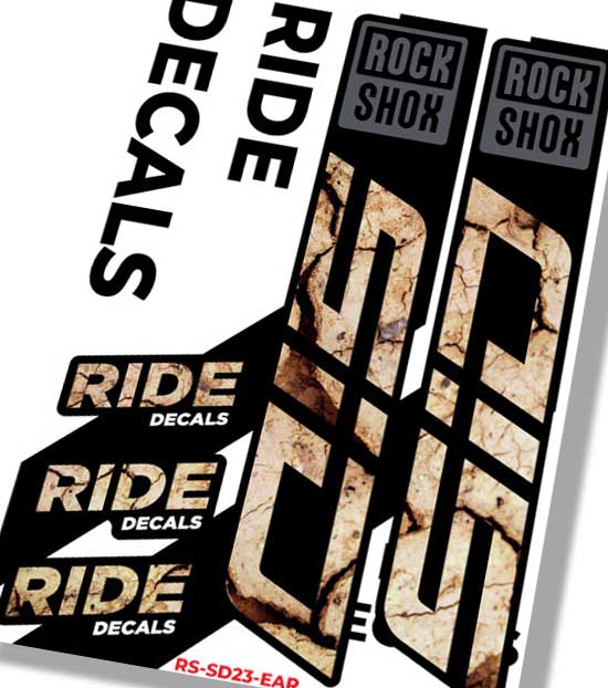 RockShox SID MY23 Fork Decals | Scorched Earth | Ride Decals