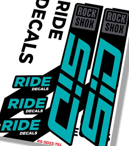 RockShox SID MY23 Fork Decals | Teal | Ride Decals