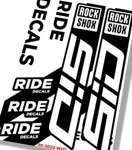 RockShox SID MY23 Fork Decals | White | Ride Decals