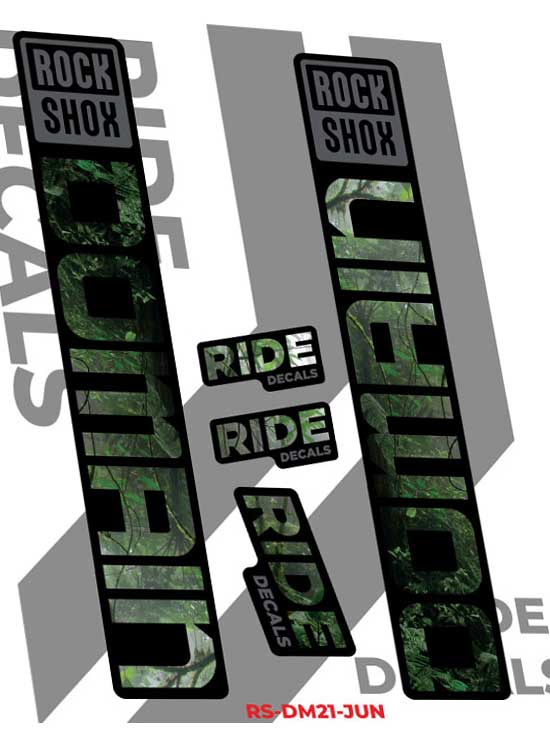 RockShox Domain Stickers Decals 2023 - Juingle by Ride Decals