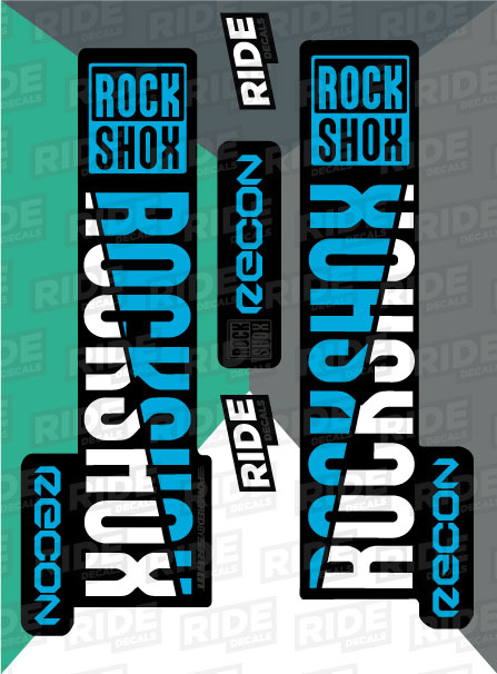 RockShox recon 2018 stickers in blue