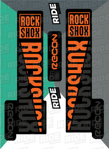 RockShox Recon Decal Kit | Orange | 2018 - Ride Decals