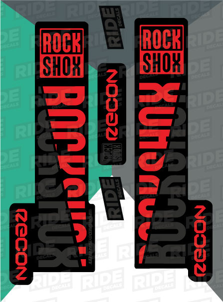 RockShox Recon red & black Decals/Stickers 2018 Fork