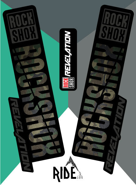 RockShox Revelation Decal Kit/Fork Stickers 2018 - Camo