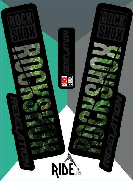 RockShox Revelation Decal Kit/Fork Stickers 2018 - Jungle