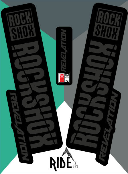RockShox Revelation Decal Kit/Fork Stickers 2018 - Stealth Black