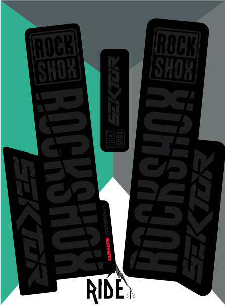 RockShox Sektor 2018 Black/Stealth Replica Decals