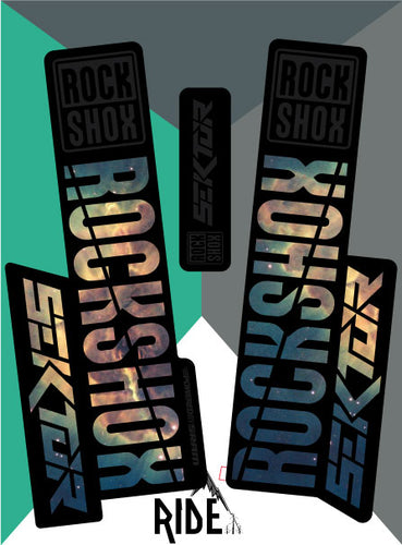 RockShox Sektor Fork Decals 2018 Nebula Print - Ride Decals