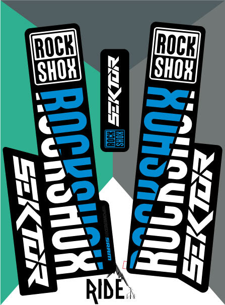 RockShox Sektor Decals Blue 2018 - Ride Decals