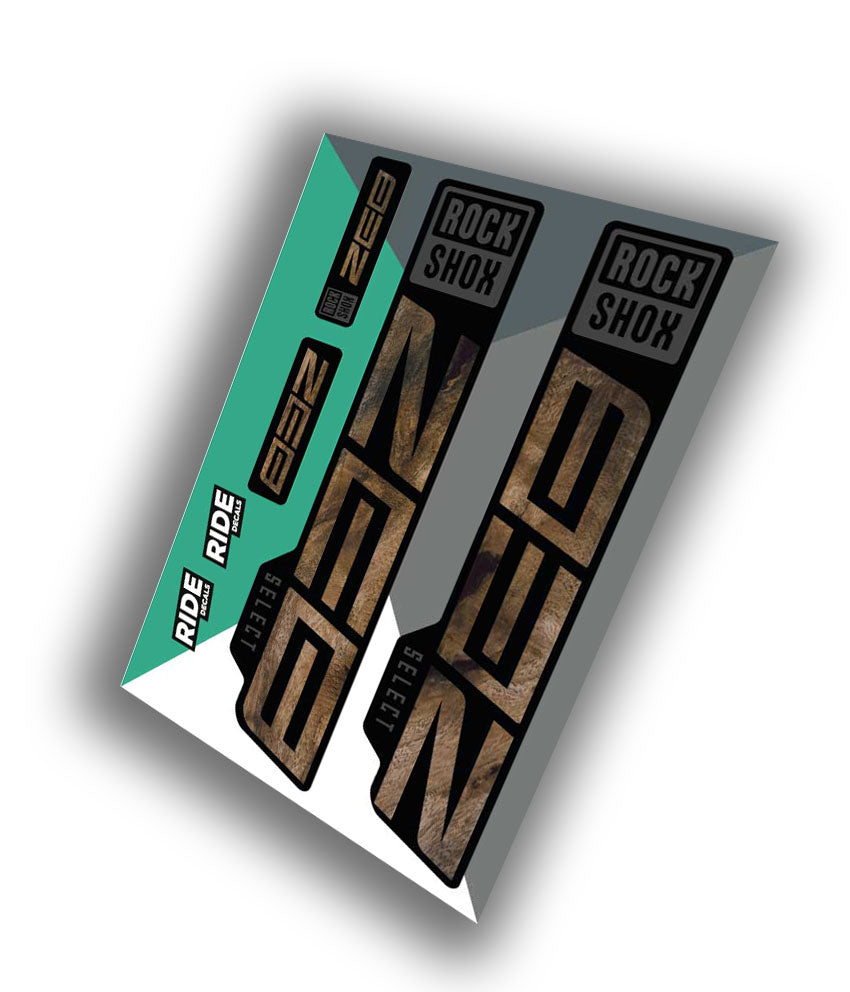 Rockshox Zeb Select Decals | Woodgrain | 2021
