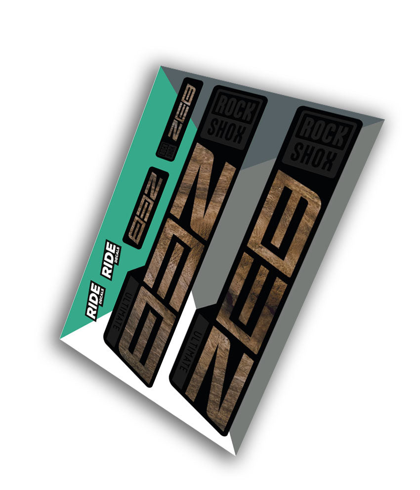 RockShox Zeb Ultimate Decal Kit – Stealth Black (2021) By Ride Decals UK
