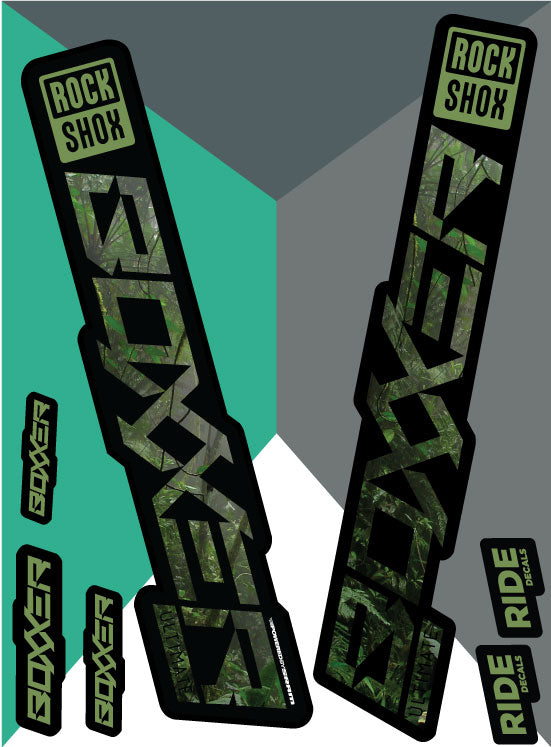 RockShox Boxxer Ultimate Decals By Ride Decals - Jungle
