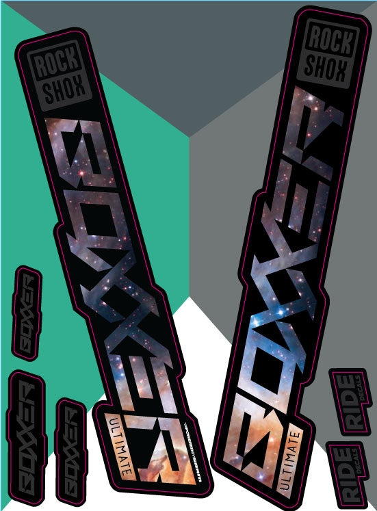 RockShox Boxxer Ultimate Decals By Ride Decals - Nebula
